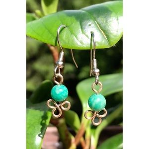 Alaskan Handcrafted Amazonite Bead Drop Earrings